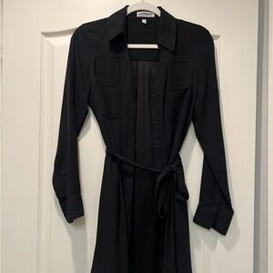 Express Black Wrap Shirt Dress